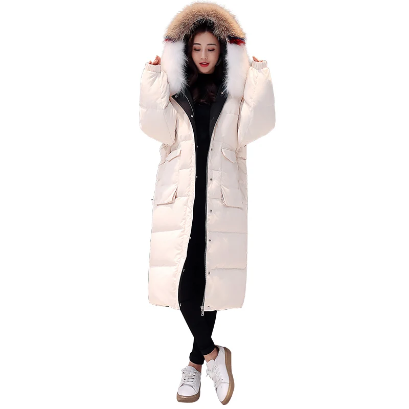 Long down jacket women 2018 winter jackets women big fur collar down jacket coat female thicken warm hooded white duck down coat
Long down jacket women 2018 winter jackets women big fur collar down jacket coat female thicken warm hooded white duck down coat