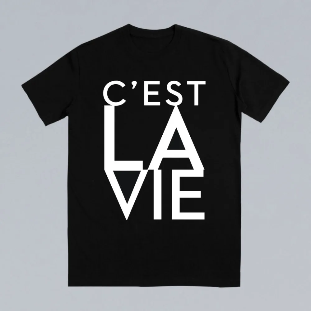 French Slogan Tee Shirt CEST LA VIE THIS IS LIFE Cotton Short Sleeves Printed Shirts Unisex
French Slogan Tee Shirt CEST LA VIE THIS IS LIFE Cotton Short Sleeves Printed Shirts Unisex