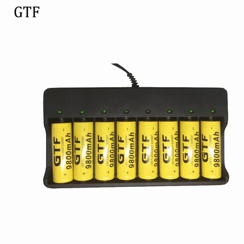 GTF 8PCS 18650 3.7V 9800mAh Li-ion battery+1PC 8 slots battery charger 8 independent rechargeable lithium battery US/EU charger
GTF 8PCS 18650 3.7V 9800mAh Li-ion battery+1PC 8 slots battery charger 8 independent rechargeable lithium battery US/EU charger