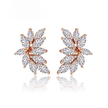 SLBRIDAL Prong Setting Top Grade Rose Gold and Silver Color Marquise Cubic Zirconia Earrings Girl Fashion Daily CZ Earring Women
SLBRIDAL Prong Setting Top Grade Rose Gold and Silver Color Marquise Cubic Zirconia Earrings Girl Fashion Daily CZ Earring Women