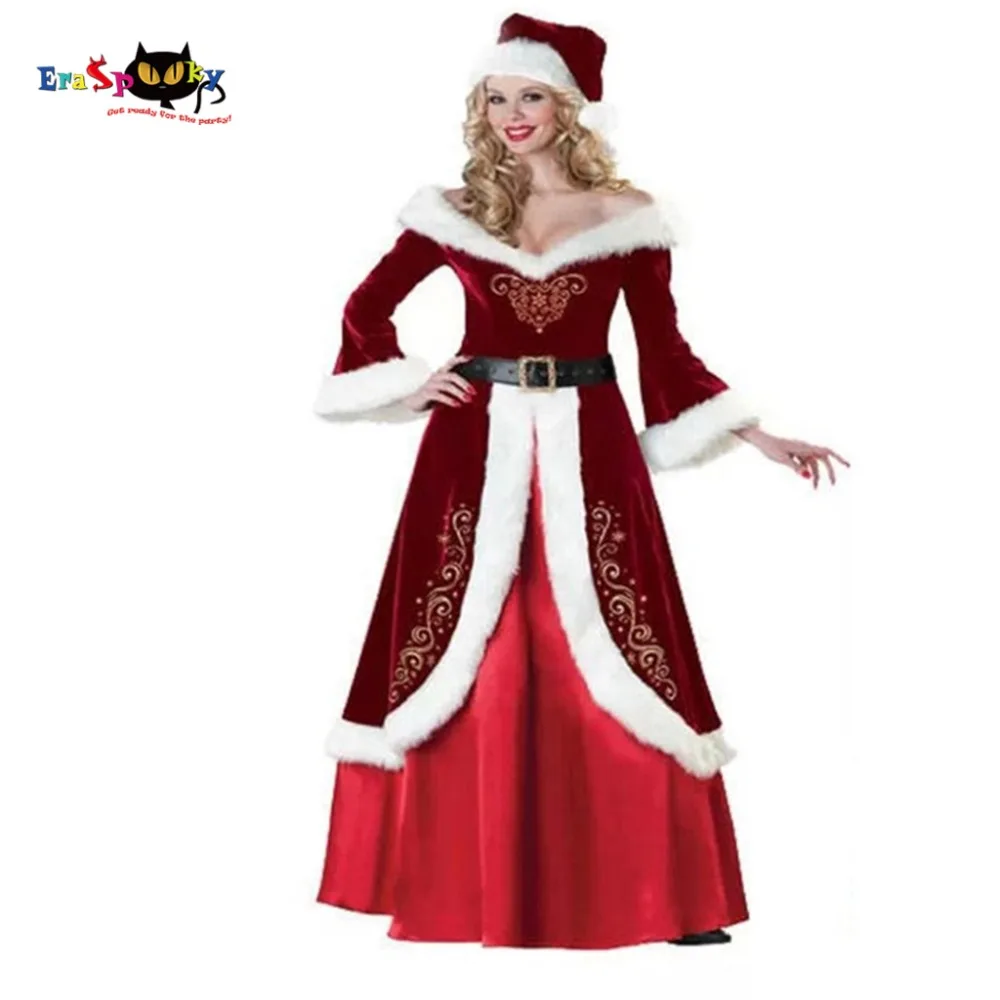 Christmas Costume For Women Fancy Dress Miss Santa Dress Elegant Queen Female Winter Long Christmas Dresses Hat Set 2017
Christmas Costume For Women Fancy Dress Miss Santa Dress Elegant Queen Female Winter Long Christmas Dresses Hat Set 2017