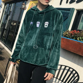 Fashion Gold Velvet Hooded Sweatshirt Spring Autumn Long Sleeve Loose Personalized Pullover Sweatshirt Male Hoodies Outerwear
Fashion Gold Velvet Hooded Sweatshirt Spring Autumn Long Sleeve Loose Personalized Pullover Sweatshirt Male Hoodies Outerwear