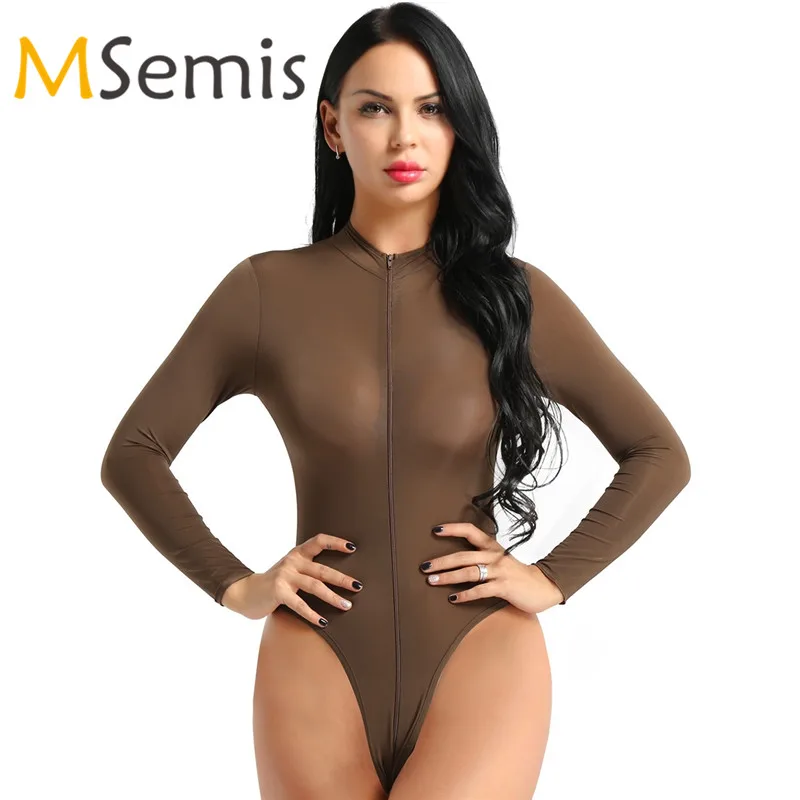 Women's Swimsuit One Piece Swimming Suit Zippered Thong Sheer Swimwear Gymnastics Leotard Long Sleeve High Cut Thongs Bodysuit
Women's Swimsuit One Piece Swimming Suit Zippered Thong Sheer Swimwear Gymnastics Leotard Long Sleeve High Cut Thongs Bodysuit