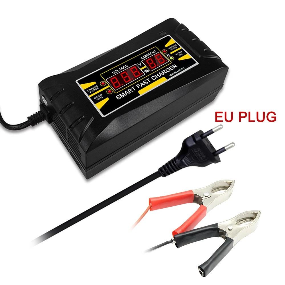 150V/250V To 12V 6A Car Battery Charger Smart Fast Power Charging Full Automatic Charger For Wet Dry Lead Acid with LCD Display
150V/250V To 12V 6A Car Battery Charger Smart Fast Power Charging Full Automatic Charger For Wet Dry Lead Acid with LCD Display