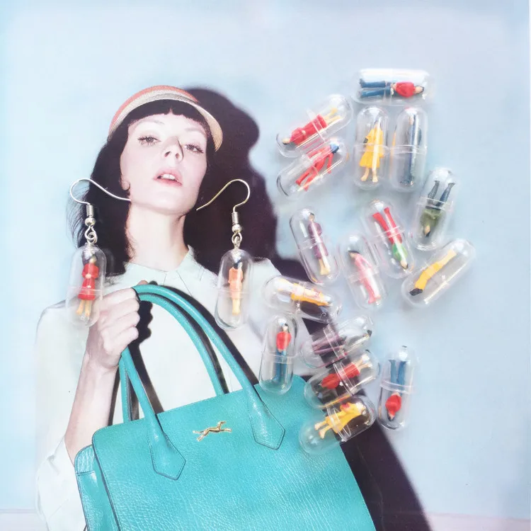 Random Color Funny Handmade Cute Capsules Colorful Humanoid Fun Drop Earrings Female Candy Earring Funny Jewelry Gift
Random Color Funny Handmade Cute Capsules Colorful Humanoid Fun Drop Earrings Female Candy Earring Funny Jewelry Gift