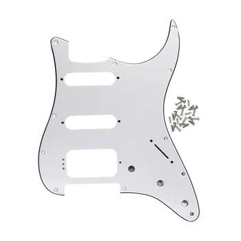 FLEOR Strat Guitar Pickguard HSS SSH Scratch Plate White 3Ply with Screws for 11 Hole Strat Electric Guitar Accessories
FLEOR Strat Guitar Pickguard HSS SSH Scratch Plate White 3Ply with Screws for 11 Hole Strat Electric Guitar Accessories