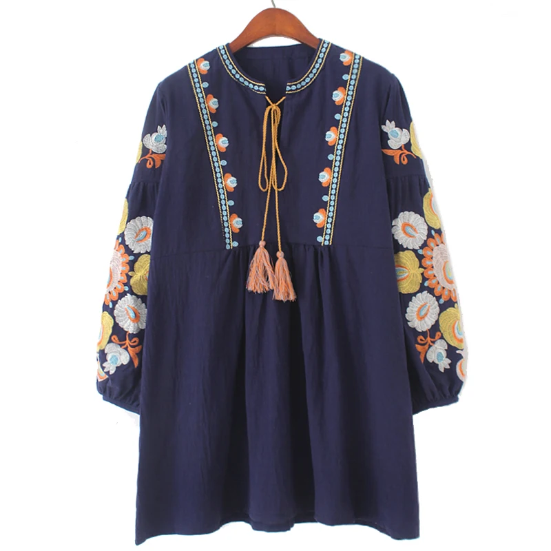new cotton with tassel bohemian boho blouses loose pattern wide fit embroidery on sleeve with flowers whole sale
new cotton with tassel bohemian boho blouses loose pattern wide fit embroidery on sleeve with flowers whole sale