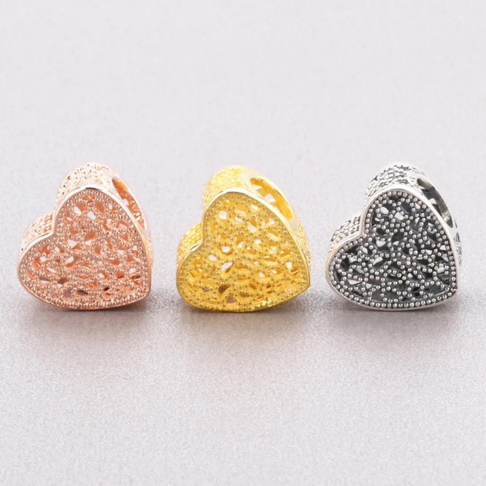 Hot Sale Silver Color Charm Bead Simple 3 Style Hollow Love Heart Beads For Original Pandora Charm Bracelets & Bangles Jewelry
Hot Sale Silver Color Charm Bead Simple 3 Style Hollow Love Heart Beads For Original Pandora Charm Bracelets & Bangles Jewelry