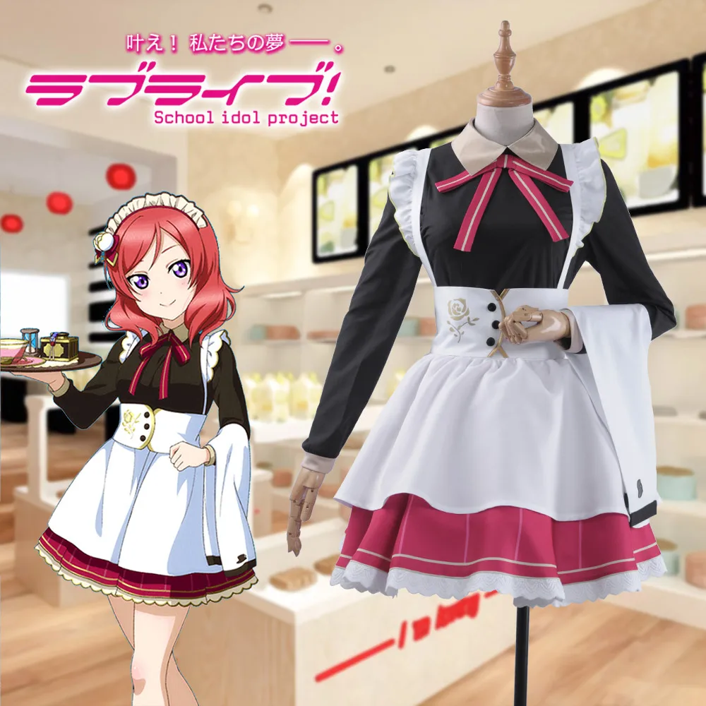 Love live Cosplay Tea Party Unawakened Nishikino Maki Cosplay Costume Maid Uniform Custom Women Skirt Apron Hairpin Bow-Tie
Love live Cosplay Tea Party Unawakened Nishikino Maki Cosplay Costume Maid Uniform Custom Women Skirt Apron Hairpin Bow-Tie