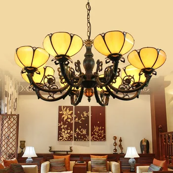 Tiffany Baroque Stained Glass Suspended Luminaire E27 110-240v Chain Pendant Lights For Home Parlor Dining Room
Tiffany Baroque Stained Glass Suspended Luminaire E27 110-240v Chain Pendant Lights For Home Parlor Dining Room