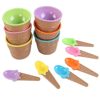 Ice Cream Bowl Spoon DIY Slime Clay Food Grade Baby Bowl Slime Accessories