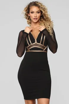 Top Quality Sexy Long Sleeve V Neck Bandage Dress 2019 Knitted Elastic Bodycon Party Dress
Top Quality Sexy Long Sleeve V Neck Bandage Dress 2019 Knitted Elastic Bodycon Party Dress