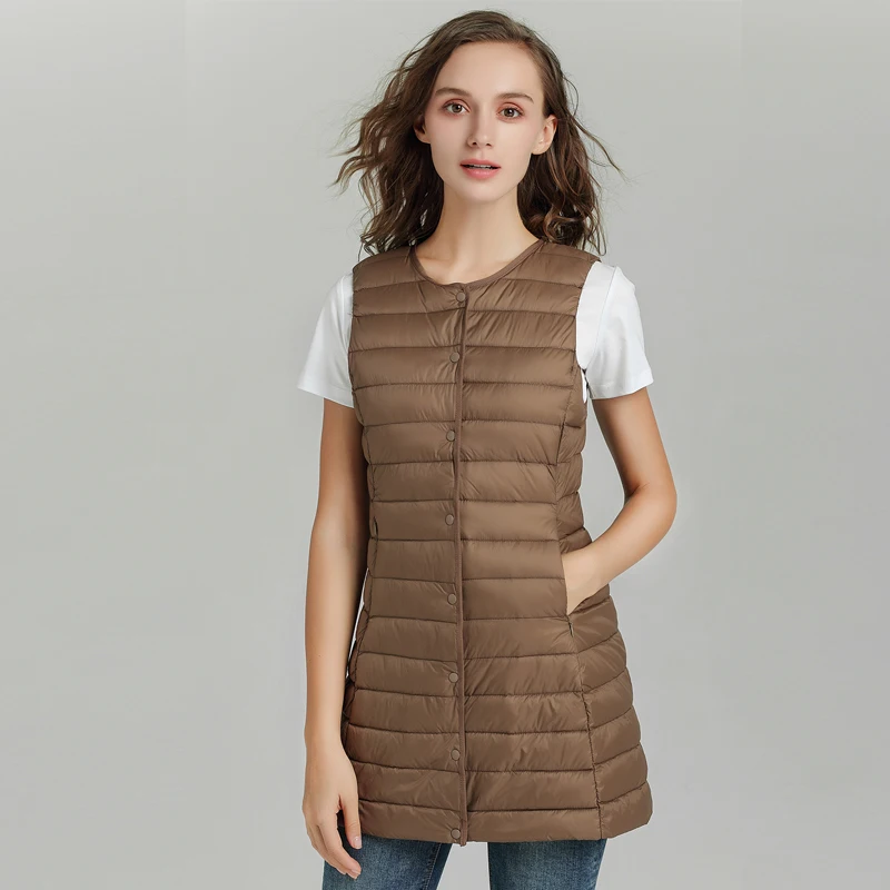 New 2019 Spring Women Long Vest Slim Sweet Vest Ultra Light Down Vest Jacket Sleeveless Coat
New 2019 Spring Women Long Vest Slim Sweet Vest Ultra Light Down Vest Jacket Sleeveless Coat