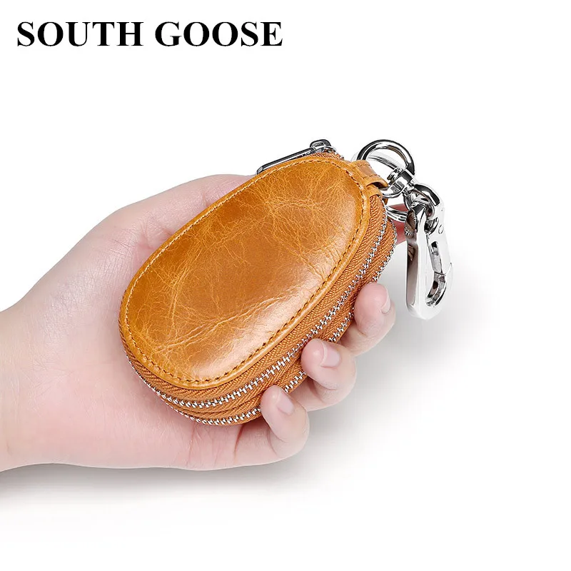 SOUTH GOOSE Genuine Leather Men Car Key Wallets Double Zipper Keychain Case Housekeeper Keys Organizer Lady Fashion Key Pouch
SOUTH GOOSE Genuine Leather Men Car Key Wallets Double Zipper Keychain Case Housekeeper Keys Organizer Lady Fashion Key Pouch