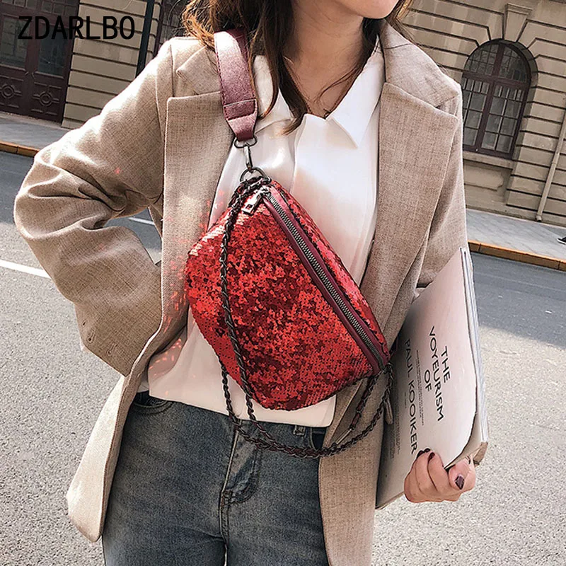 ZDARLBO Handy Women's Belt Bag Female Shoulder Bag PU Color Sequins Waist Bags Bananka Fanny Pack Crossbody Chest Pack
ZDARLBO Handy Women's Belt Bag Female Shoulder Bag PU Color Sequins Waist Bags Bananka Fanny Pack Crossbody Chest Pack