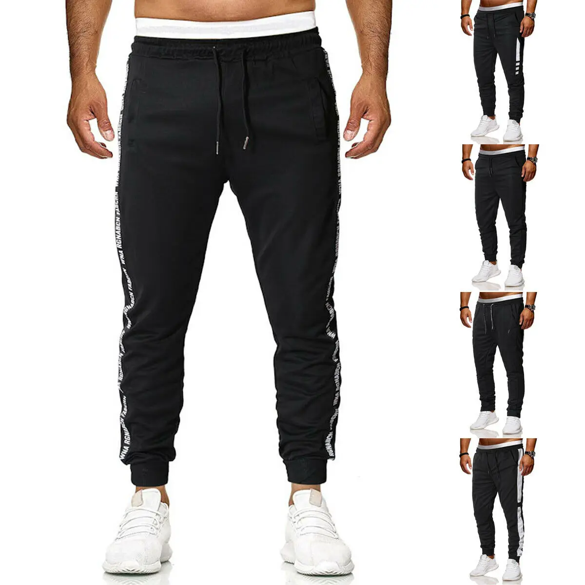 Hot Fashion Men's Skinny Sweatpants Solid Side Letter Print Elastic Casual Gym Jogging Joggers Sweat Pants Trousers
Hot Fashion Men's Skinny Sweatpants Solid Side Letter Print Elastic Casual Gym Jogging Joggers Sweat Pants Trousers
