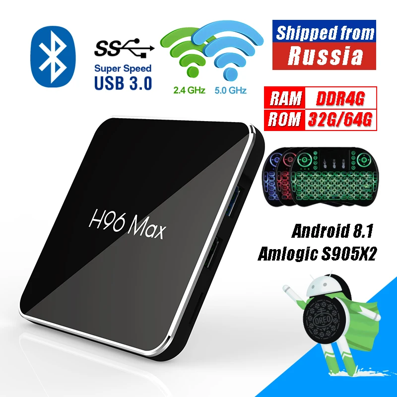 H96 Max X2 Android 8.1 Amlogic S905X2 Smart TV BOX LPDDR4 4K 3D Media Player 4GB 64GB 2.4GHz 5GHz Wifi Bluetooth Set Top Box
H96 Max X2 Android 8.1 Amlogic S905X2 Smart TV BOX LPDDR4 4K 3D Media Player 4GB 64GB 2.4GHz 5GHz Wifi Bluetooth Set Top Box