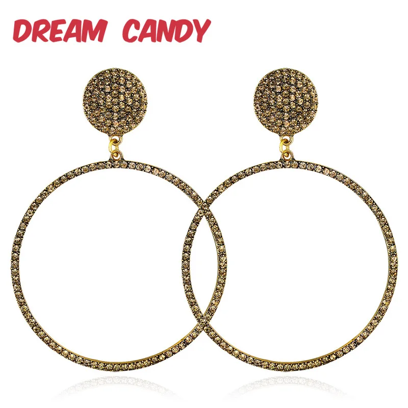 Dream Candy 3 Colors Geometric Earrings for Women Vintage Large Round Dangle Earring Modern Jewelry Rhinestone Hanging Earrings
Dream Candy 3 Colors Geometric Earrings for Women Vintage Large Round Dangle Earring Modern Jewelry Rhinestone Hanging Earrings