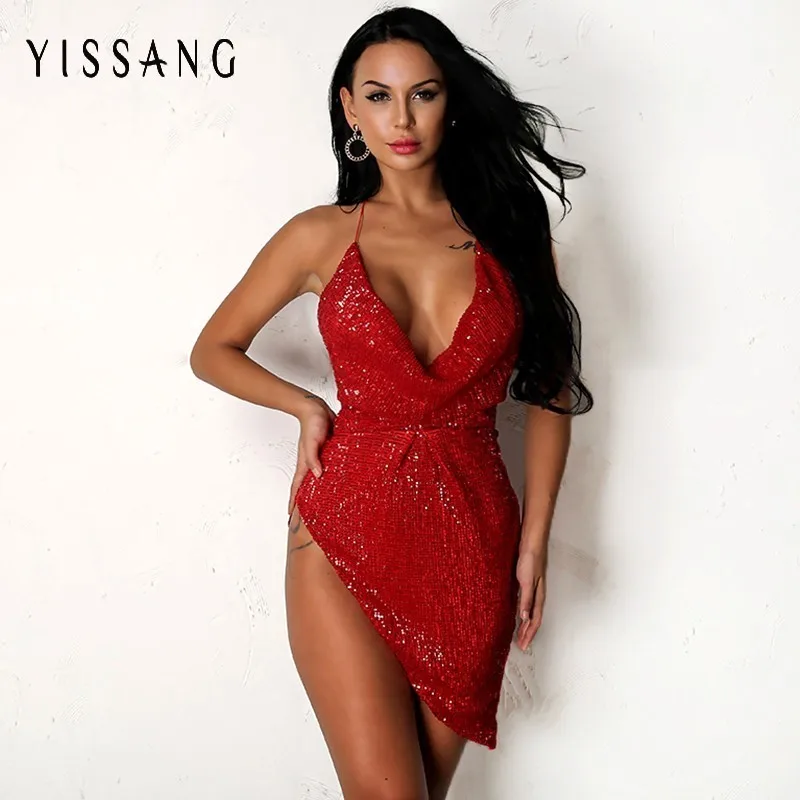 Yissang Evening Party Sexy Mini Sequin Dress Women Summer Asymmetric V Neck Dress Robe Bodycon Women Dresses Club Female Vestido
Yissang Evening Party Sexy Mini Sequin Dress Women Summer Asymmetric V Neck Dress Robe Bodycon Women Dresses Club Female Vestido