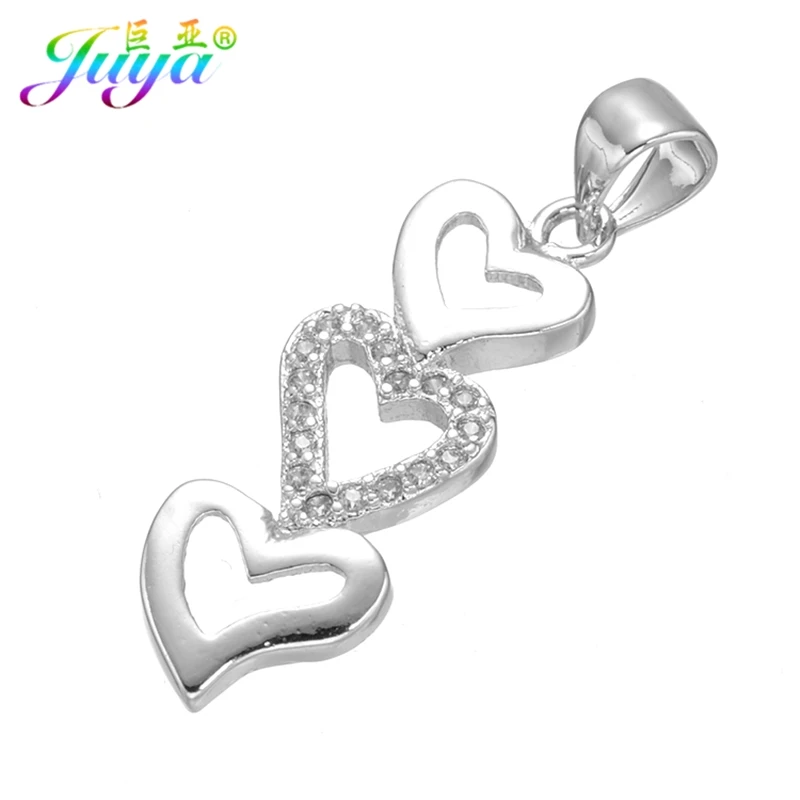 DIY Jewelry Findings Gold/Silver/Rose Gold 3 Hearts Charm Pendants For Women Girls Handmade Bracelets Necklace Jewelry Making
DIY Jewelry Findings Gold/Silver/Rose Gold 3 Hearts Charm Pendants For Women Girls Handmade Bracelets Necklace Jewelry Making