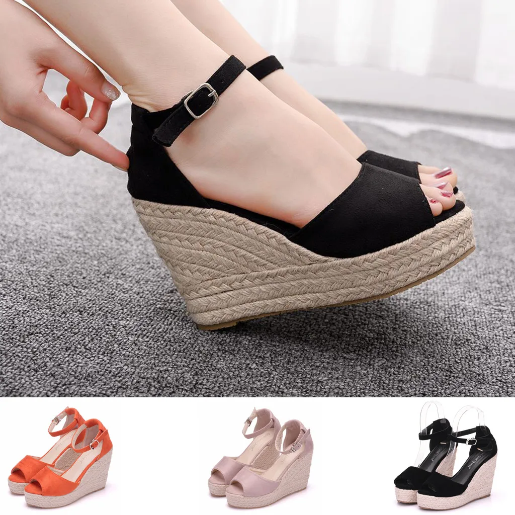 Woman Summer fashion Wedge Comfortable Sandals Bohemian Peep Toe Hemp Rope Large Size Platform Sandal Wedges Shoes Buckle 34-44
Woman Summer fashion Wedge Comfortable Sandals Bohemian Peep Toe Hemp Rope Large Size Platform Sandal Wedges Shoes Buckle 34-44