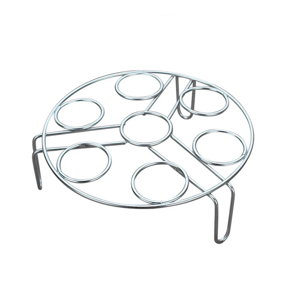 

Stainless Steel Eggs Steamer Rack 7 Holes Steaming Grid Rack Stand Storage Holder Rack Pot Steaming Tray Stand Cookware Tool