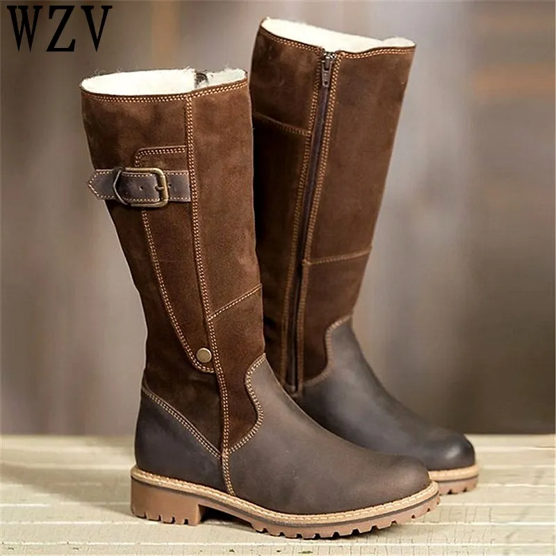 Warm Ladies Snow Boots High Boots Leather Martin Boots Winter calf Flats women Boots Plus Size 34-43 C365
Warm Ladies Snow Boots High Boots Leather Martin Boots Winter calf Flats women Boots Plus Size 34-43 C365
