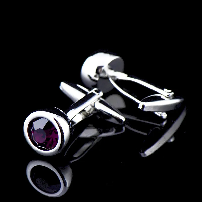 JHSL Trendy Cute Fashion Jewelry Silver Color Metal Red Purple Cubic Zirconia Round Stone Shirts Cufflinks for Men Father Gift
JHSL Trendy Cute Fashion Jewelry Silver Color Metal Red Purple Cubic Zirconia Round Stone Shirts Cufflinks for Men Father Gift