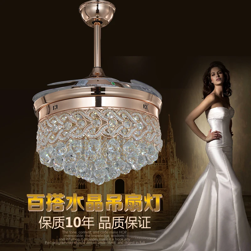 42 inch High Quality LED Crystal fan lights living room modern fan with remote control Ceiling Fans 110V 220V Ceiling Fans
42 inch High Quality LED Crystal fan lights living room modern fan with remote control Ceiling Fans 110V 220V Ceiling Fans