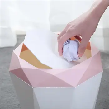 Nordic Style Flap Type Trash Can Innovative Diamond Shape Trash Can for Kitchen Living Room Bathroom Home Office decor
Nordic Style Flap Type Trash Can Innovative Diamond Shape Trash Can for Kitchen Living Room Bathroom Home Office decor