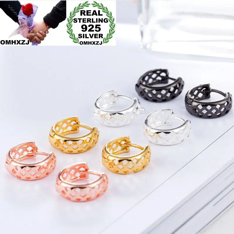 OMHXZJ Wholesale Personality Fashion OL Woman Girl Party Wedding 4 Colors Hollowed Out 925 Sterling Silver Hoop Earrings YE457
OMHXZJ Wholesale Personality Fashion OL Woman Girl Party Wedding 4 Colors Hollowed Out 925 Sterling Silver Hoop Earrings YE457