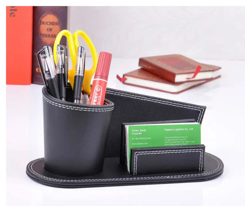 unique novelty wood leather abnormal desk pen box with name card holder office stationery accessories organizer 308A
unique novelty wood leather abnormal desk pen box with name card holder office stationery accessories organizer 308A