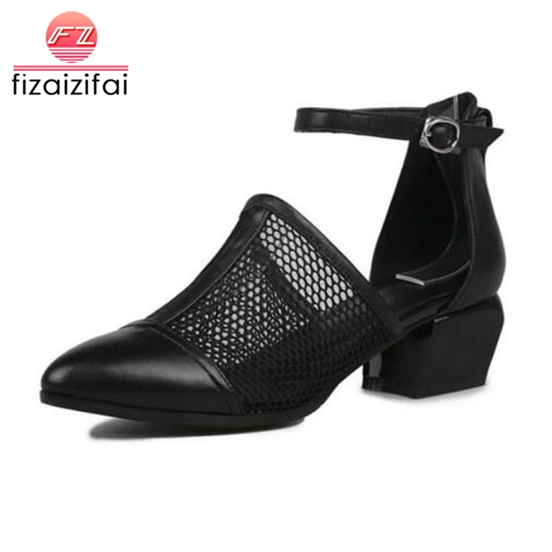 Fizaizifai Brand New Size 34-40 Genuine Leather Black Women Shoes Fashion Woman Sandals Nature Cow Leather Black Party Shoes
Fizaizifai Brand New Size 34-40 Genuine Leather Black Women Shoes Fashion Woman Sandals Nature Cow Leather Black Party Shoes