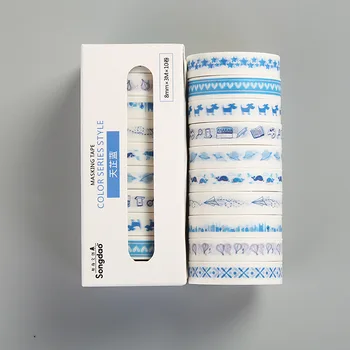 10 pcs/box Blue Dog whale washi tape Set DIY Decoration Scrapbooking planner masking tape adhesive tape label stationery sticker
10 pcs/box Blue Dog whale washi tape Set DIY Decoration Scrapbooking planner masking tape adhesive tape label stationery sticker