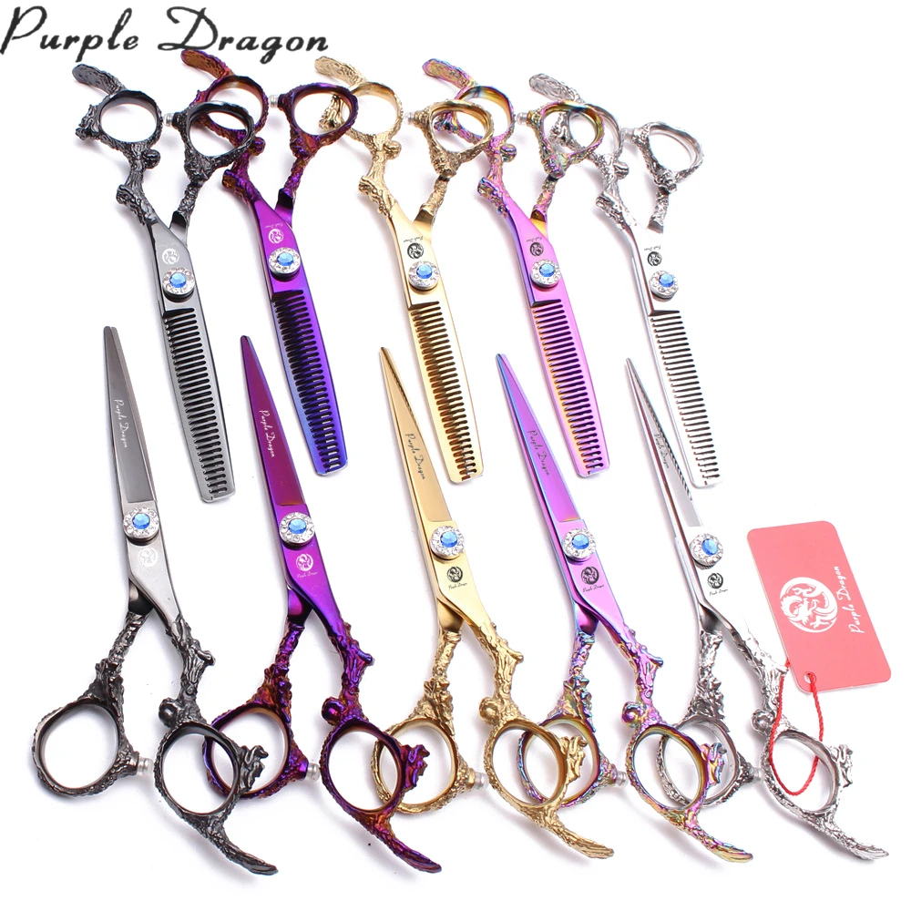 50Pcs 5.5" 6.0" JP 440C Purple Dragon Wholesale Thinning Scissors Cutting Shears Dragon Handle Professional Hair Scissors Z9005
50Pcs 5.5" 6.0" JP 440C Purple Dragon Wholesale Thinning Scissors Cutting Shears Dragon Handle Professional Hair Scissors Z9005