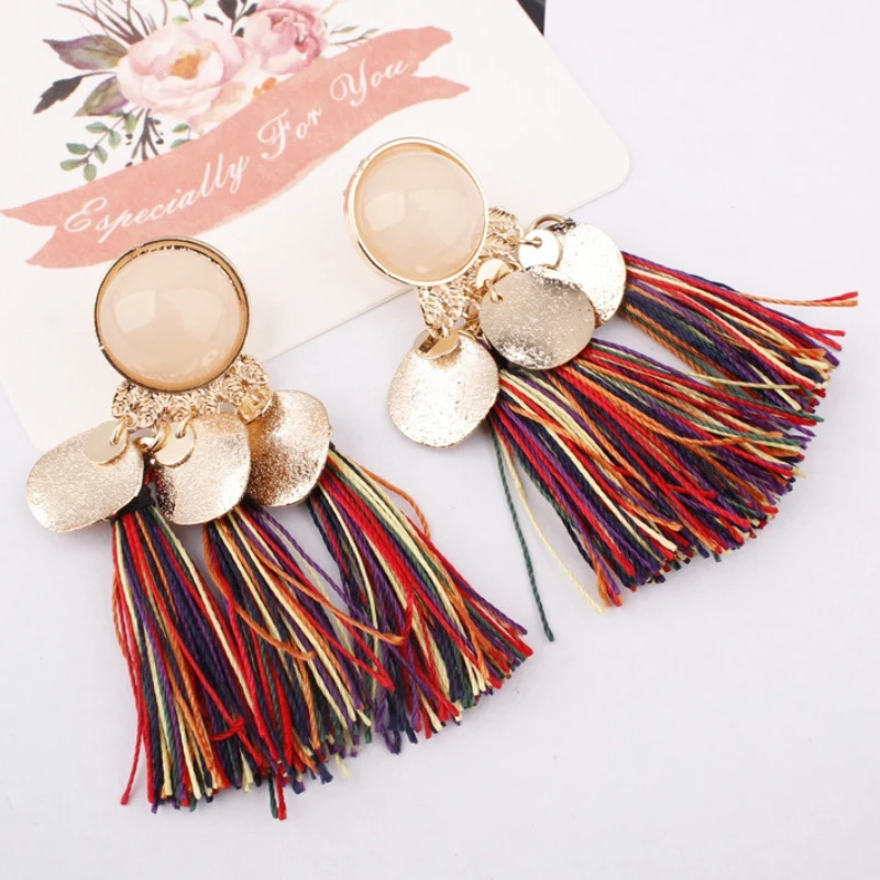 Trendy Ethnic Big Drop Earrings Tassel Earrings For Women Fashion Jewelry Cotton Rope Fringe Long Dangle Earrings Party Club
Trendy Ethnic Big Drop Earrings Tassel Earrings For Women Fashion Jewelry Cotton Rope Fringe Long Dangle Earrings Party Club
