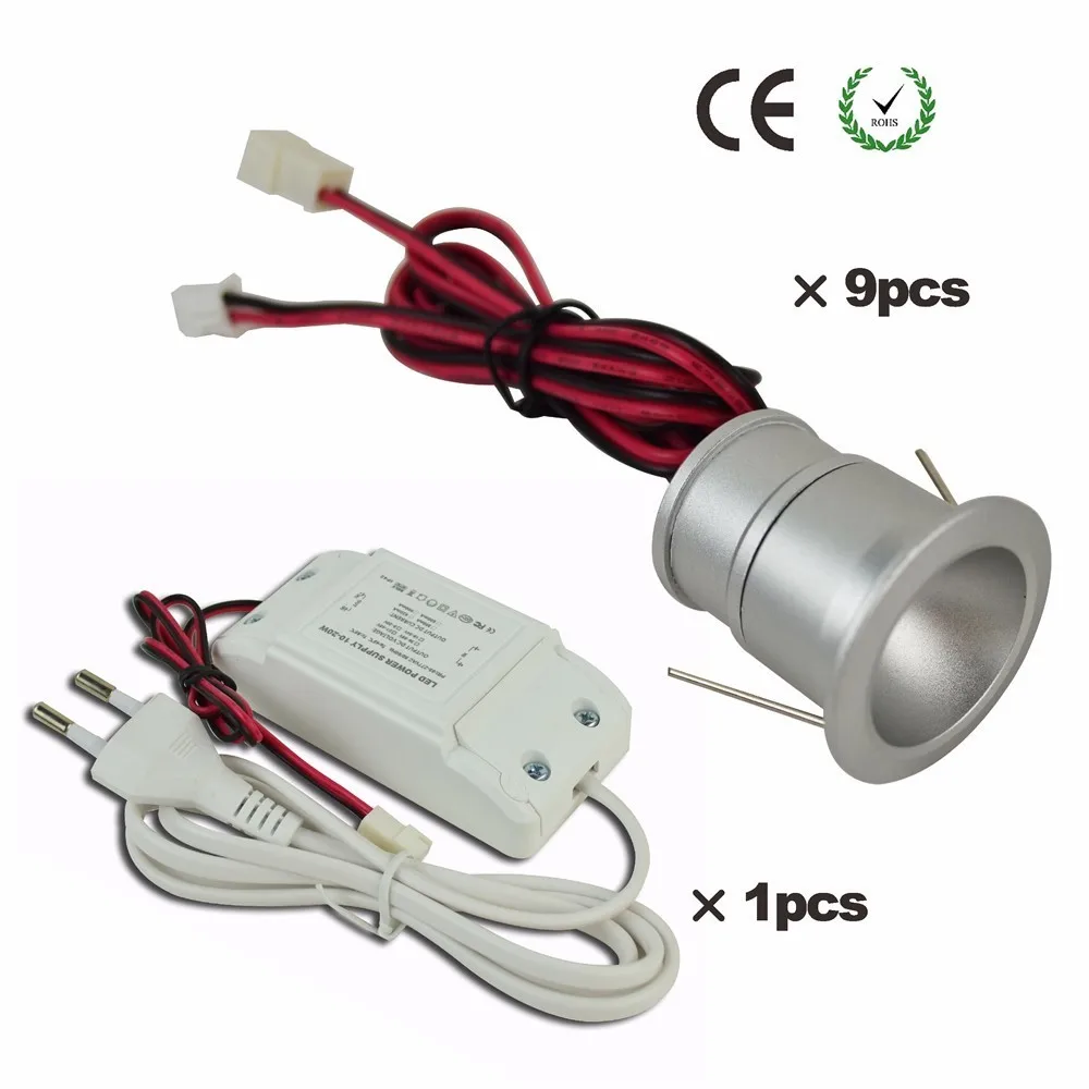 1W Mini Led Spot Lights Dimmable AC85-277V Driver Lighting 25mm Cutout Recessed Downlight 60D/120D DIY Spotlight 9pcs/set
1W Mini Led Spot Lights Dimmable AC85-277V Driver Lighting 25mm Cutout Recessed Downlight 60D/120D DIY Spotlight 9pcs/set