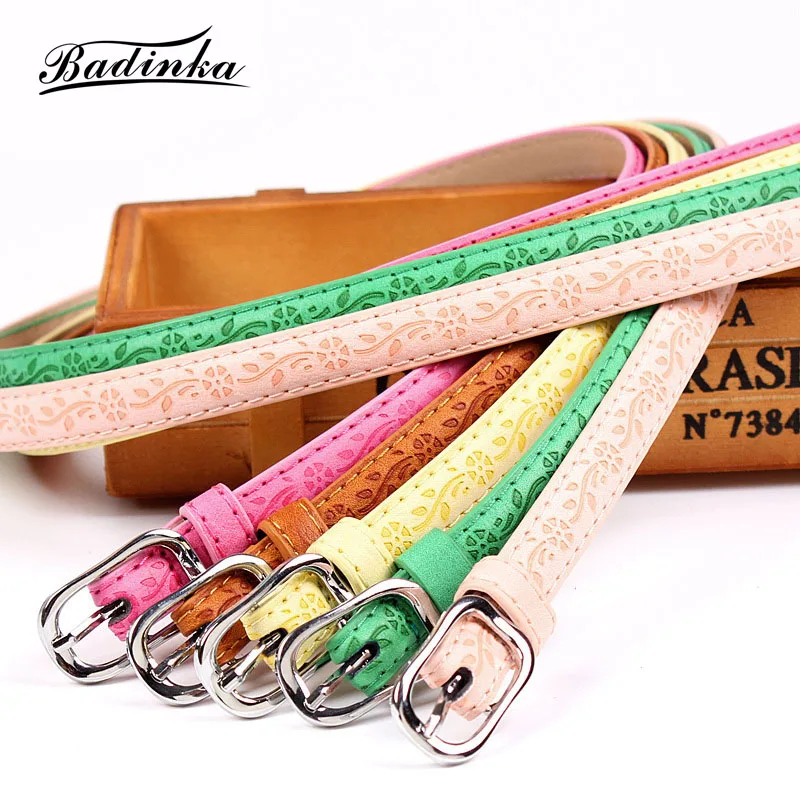 Badinka 2019 New Thin White Black Red Yellow Faux PU Leather Belt Waistband Female Curved Flower Narrow Belts for Women Jeans
Badinka 2019 New Thin White Black Red Yellow Faux PU Leather Belt Waistband Female Curved Flower Narrow Belts for Women Jeans