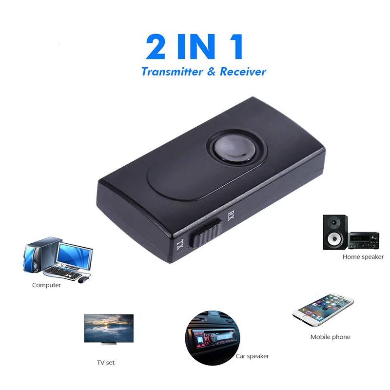 Rovtop Bluetooth Transmitter and Receiver Wireless Adapter 3.5mm Audio Cable Stereo Audio Music Adapter With USB Charging Cable
Rovtop Bluetooth Transmitter and Receiver Wireless Adapter 3.5mm Audio Cable Stereo Audio Music Adapter With USB Charging Cable