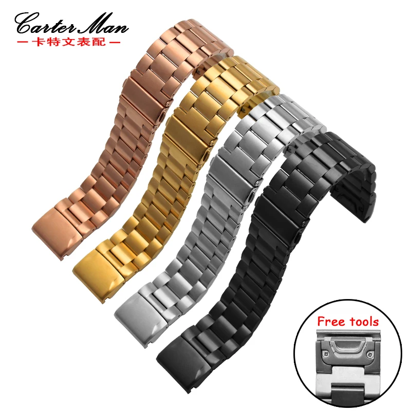 Garmin Fenix 5 watchband High quality Stainless steel watch strap 22mm for fenix 5 smart watch bracelet free tools
Garmin Fenix 5 watchband High quality Stainless steel watch strap 22mm for fenix 5 smart watch bracelet free tools