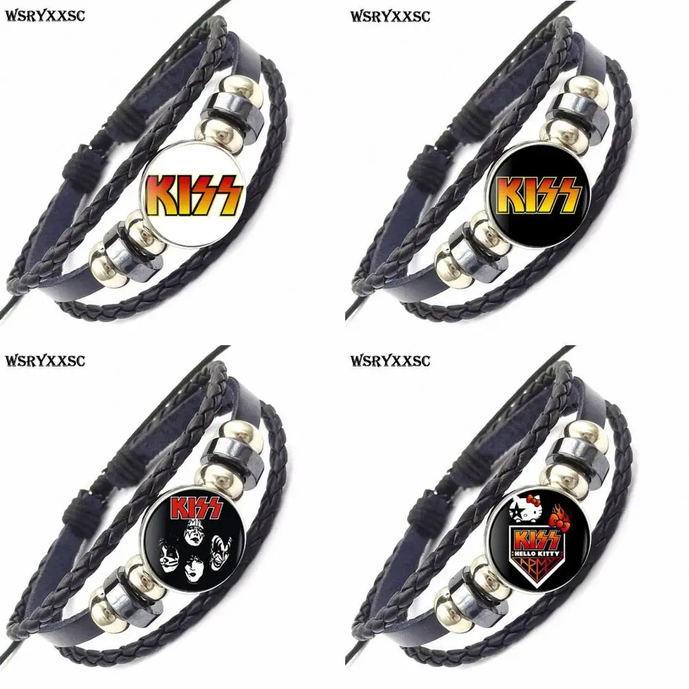 For Women Gifts Boy Vintage Jewelry Glass Cabochon Black Leather Bracelet Bangle Rock Band Kiss
For Women Gifts Boy Vintage Jewelry Glass Cabochon Black Leather Bracelet Bangle Rock Band Kiss