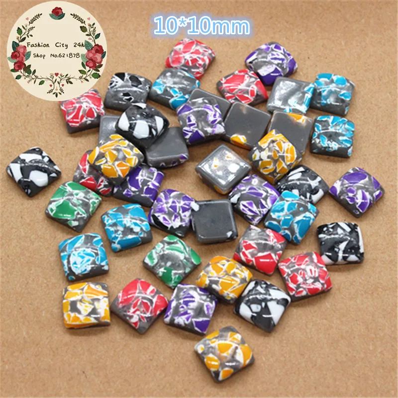 50PCS Mix Colors Cute 10mm Resin Imitation Stone Square Flatback Cabochon Embellishment Accessories DIY Craft Scrapbooking
50PCS Mix Colors Cute 10mm Resin Imitation Stone Square Flatback Cabochon Embellishment Accessories DIY Craft Scrapbooking