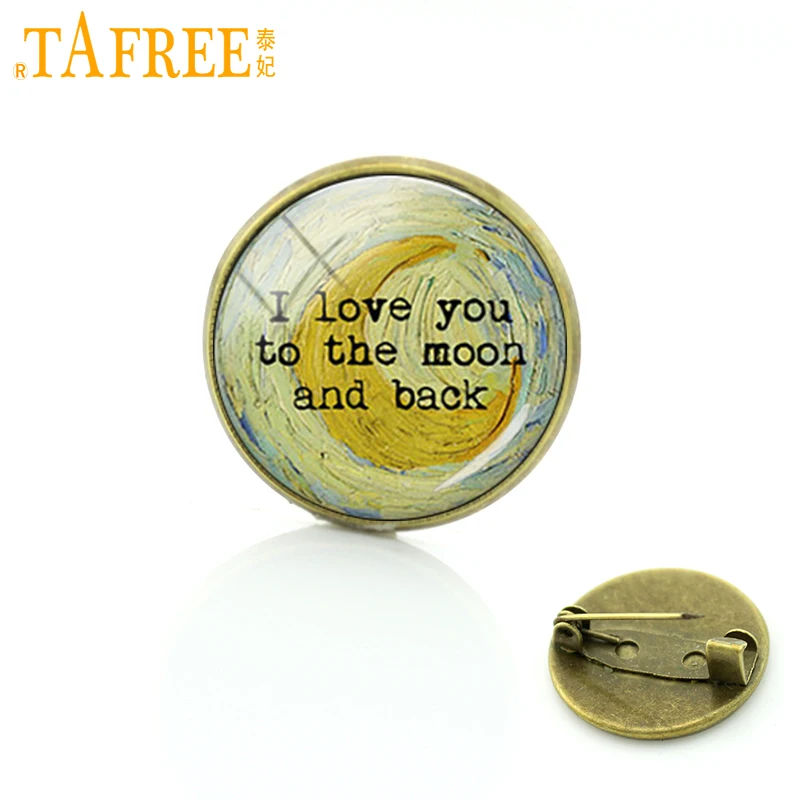 TAFREE Crescent Moon by Vincent Van Gogh I love you to the moon and back brooch husband jewelry Love Quote wedding pins C450
TAFREE Crescent Moon by Vincent Van Gogh I love you to the moon and back brooch husband jewelry Love Quote wedding pins C450