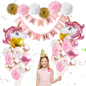 Unicorn Party Supplies Pink Foil Balloon Unicorn Birthday Party Decorations Kids Girl Anniversaire 18 Birthday Adult
Unicorn Party Supplies Pink Foil Balloon Unicorn Birthday Party Decorations Kids Girl Anniversaire 18 Birthday Adult