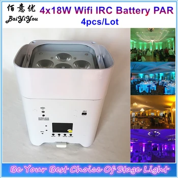 4pcs/lot LED 4x18W 6In1 RGBWYUV Battery Par Uplight With DMX512 Wireless IRC Wifi Operated in 2.4G Transceiver Rechargeable
4pcs/lot LED 4x18W 6In1 RGBWYUV Battery Par Uplight With DMX512 Wireless IRC Wifi Operated in 2.4G Transceiver Rechargeable