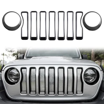 ChuangQian 9Pcs Front Grille Trim Inserts Grill Cover Headlight Turn Light Cover for 2018 2019 Jeep Wrangler JL JLU Sport/Sports
ChuangQian 9Pcs Front Grille Trim Inserts Grill Cover Headlight Turn Light Cover for 2018 2019 Jeep Wrangler JL JLU Sport/Sports