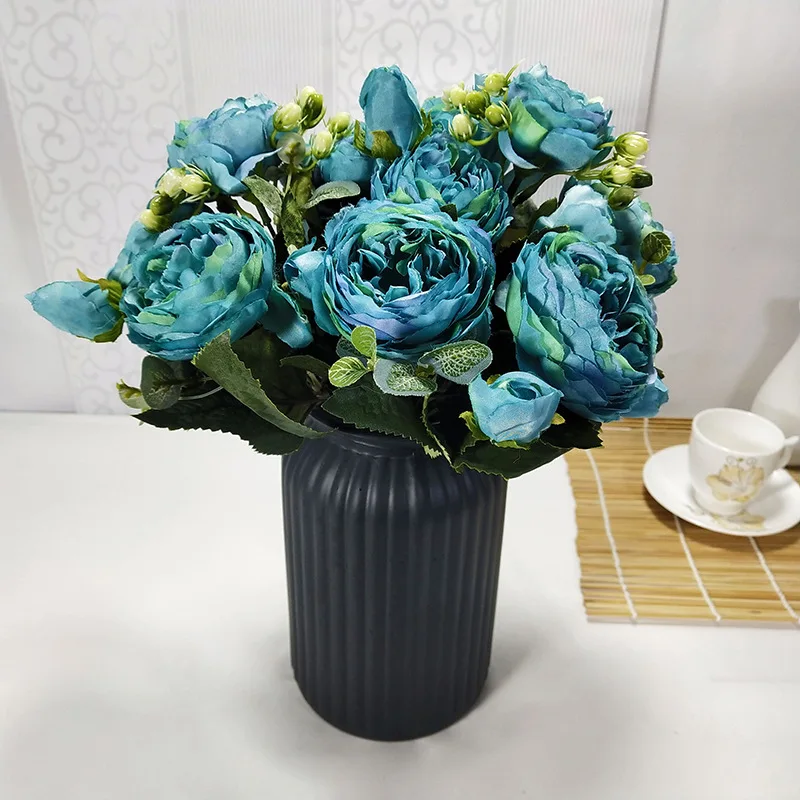New High qualit 9 heads Rose Pink Silk Peony Artificial Flowers Bouquet flores Home Party Spring Wedding Decoration Fake Flower
New High qualit 9 heads Rose Pink Silk Peony Artificial Flowers Bouquet flores Home Party Spring Wedding Decoration Fake Flower