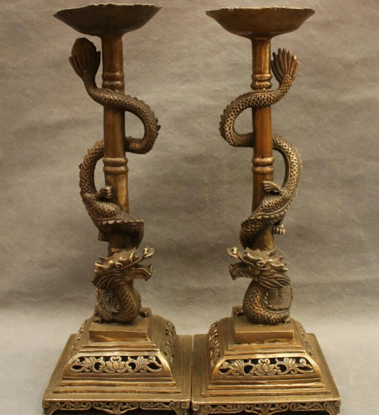 fast shipping USPS to USA S1488 15" Chinese Bronze Copper Flower Fly Dragon Statue Candle Stick Holder Pair
fast shipping USPS to USA S1488 15" Chinese Bronze Copper Flower Fly Dragon Statue Candle Stick Holder Pair