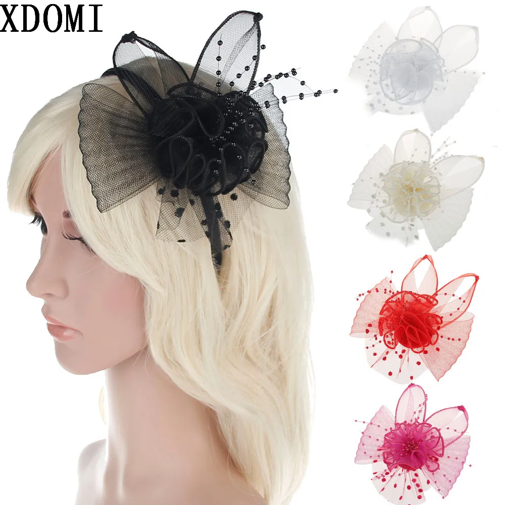 5color Women Hair Accessories European Style Veil Feather Fascinator Black Cocktail Party Wedding Headband Hat Bride Headwear
5color Women Hair Accessories European Style Veil Feather Fascinator Black Cocktail Party Wedding Headband Hat Bride Headwear