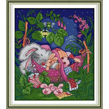 Sleep my joy rabbit cartoon Needlework,embroidery,DIY DMC Cross stitch Chinese patterns 14CT white canvas counted Cross stitch
Sleep my joy rabbit cartoon Needlework,embroidery,DIY DMC Cross stitch Chinese patterns 14CT white canvas counted Cross stitch